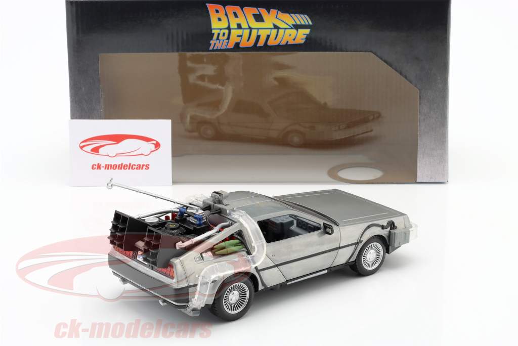 DeLorean Time Machine Back to the Future (1985) Gris plateado 1:24 Jada Toys
