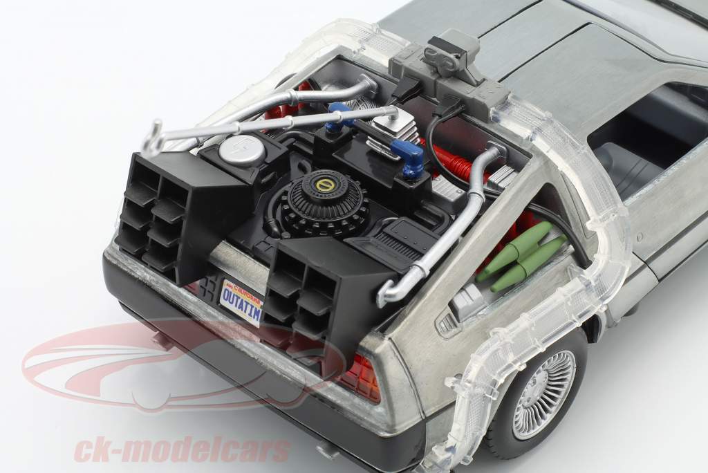 DeLorean Time Machine Back to the Future (1985) Gris plateado 1:24 Jada Toys