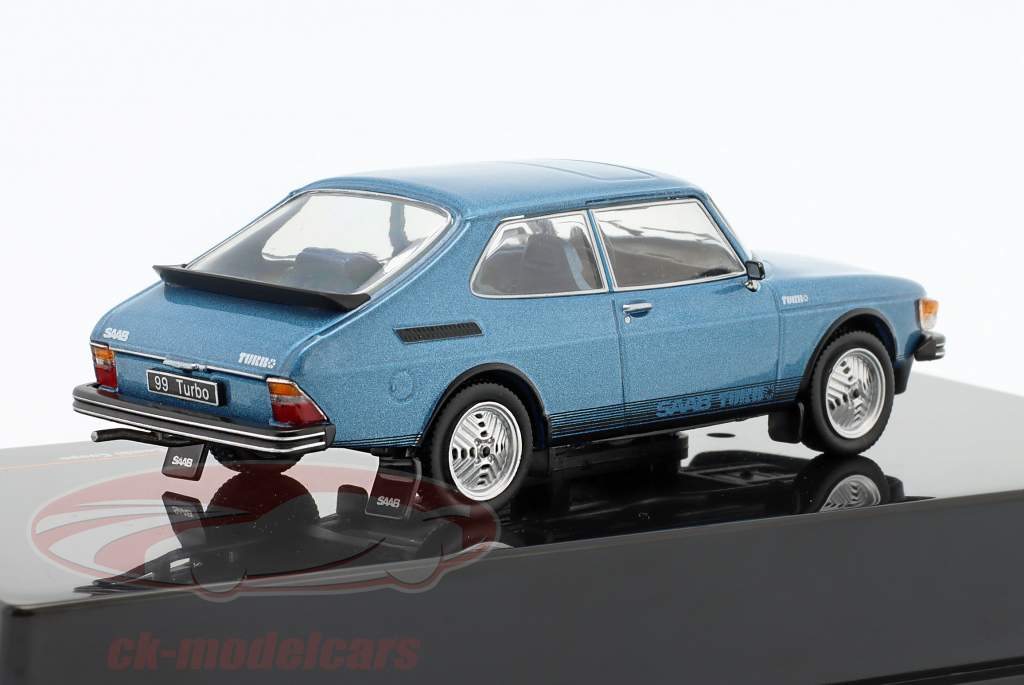 Saab 99 Turbo Combi Coupe Byggeår 1977 blå metallisk 1:43 Ixo