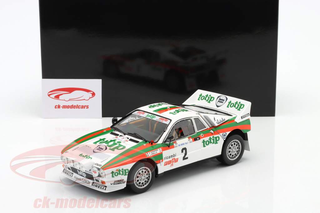 Lancia Rally 037 #2 vinder Rallye San Marino 1984 Vudafieri, Pirollo 1:18 Kyosho