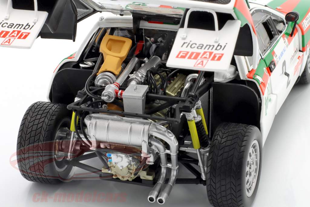 Lancia Rally 037 #2 vinder Rallye San Marino 1984 Vudafieri, Pirollo 1:18 Kyosho