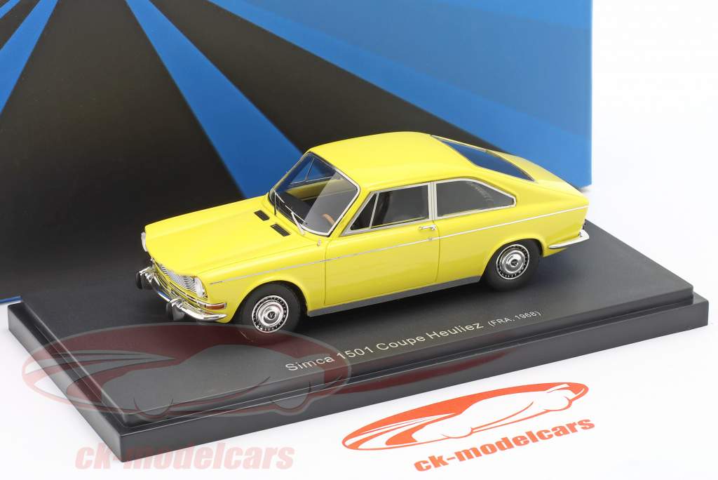 Simca 1501 Coupe Heuliez year 1968 yellow 1:43 AutoCult