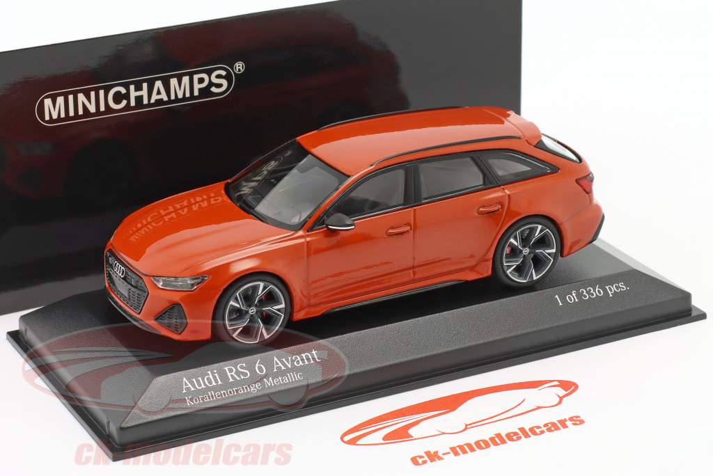 Audi RS 6 Avant Année de construction 2020 orange corail métallique 1:43 Minichamps