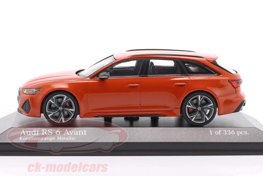 Audi RS 6 Avant Année de construction 2020 orange corail métallique 1:43 Minichamps