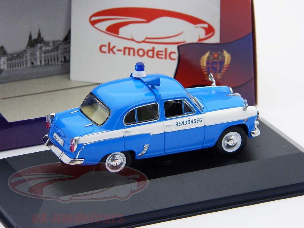 Moskwitch 407 Polizei Budapest Ungarn 1959 1:43 Ixo IST