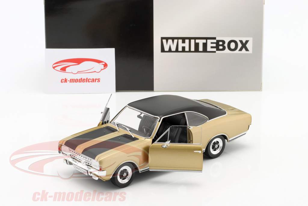 Opel Commodore A GS/E Coupe year 1970 gold / black 1:24 WhiteBox