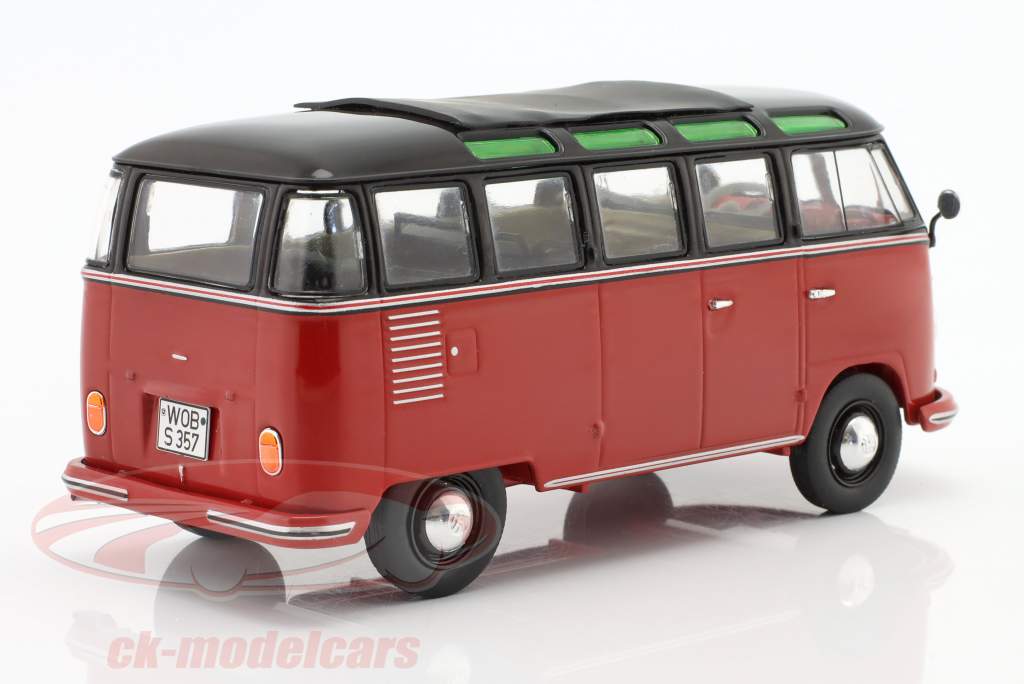 Volkswagen VW T1b Bulli Samba rød / sort 1:32 Schuco
