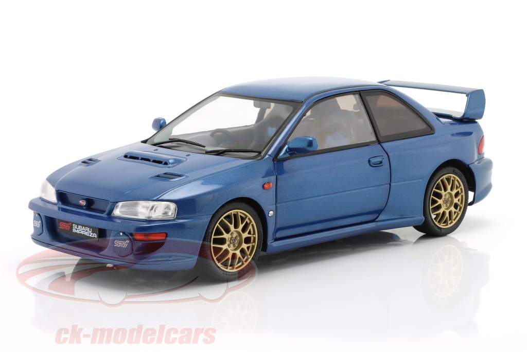 Subaru Impreza 22B STi Ano de construção 1998 sonic azul 1:18 Solido