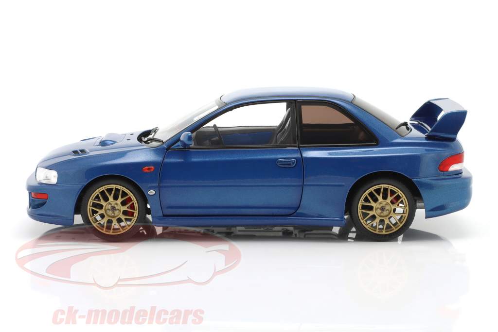 Subaru Impreza 22B STi Ano de construção 1998 sonic azul 1:18 Solido
