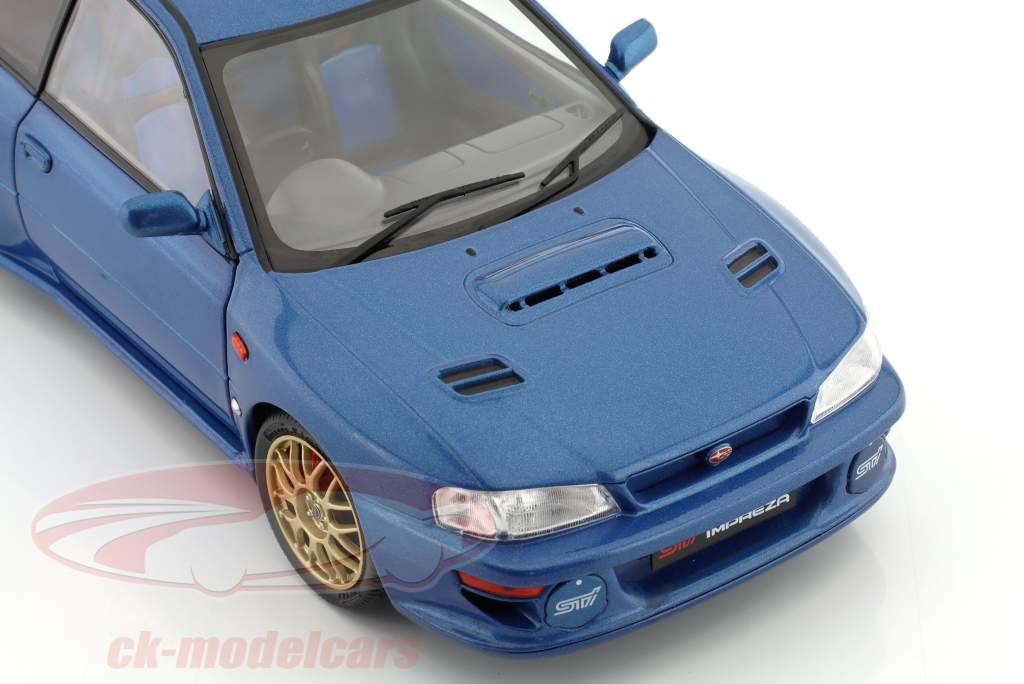 Subaru Impreza 22B STi Ano de construção 1998 sonic azul 1:18 Solido