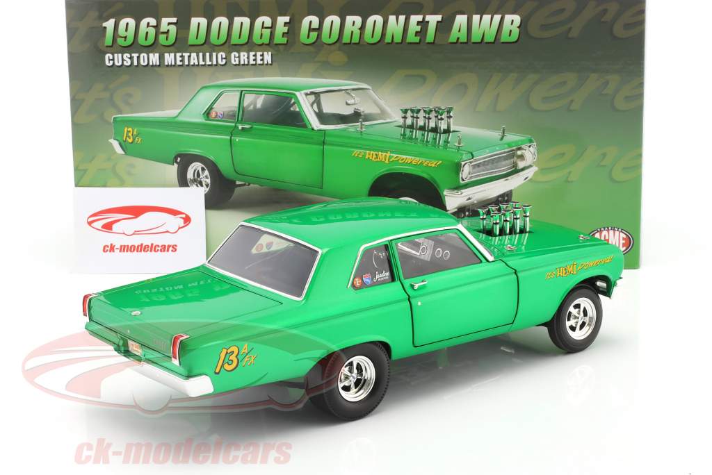 Dodge Coronet AWB HEMI 1965 green 1:18 GMP