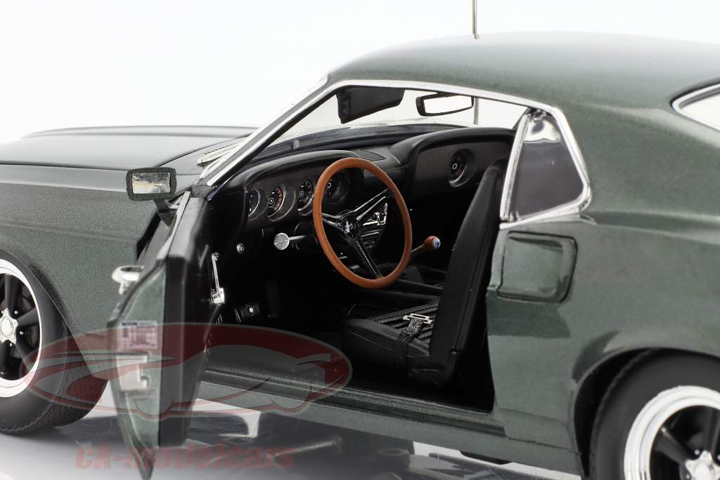 Ford Mustang GT Fastback 1969 donkergroen metalen 1:18 GMP