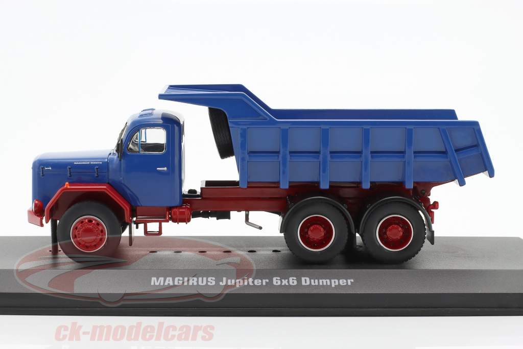 Magirus Jupiter 6x6 skraldevogn blå / rød 1:43 Ixo