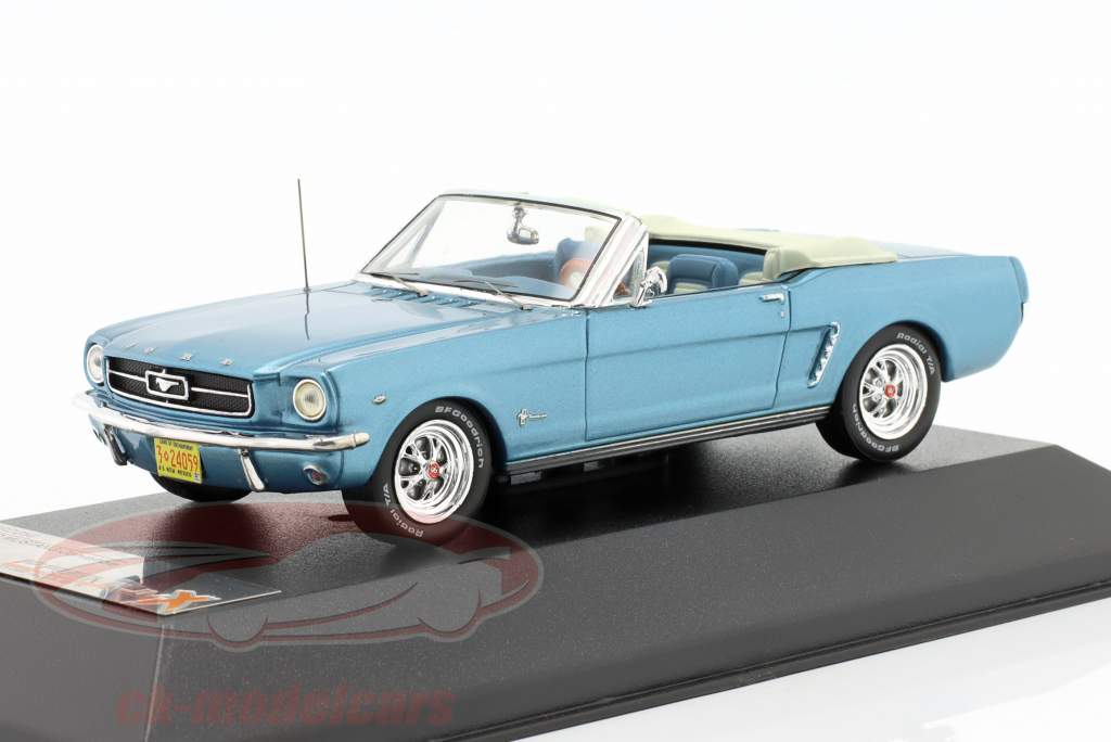 Ford Mustang кабриолет Год постройки 1965 Светло-синий 1:43 Premium X