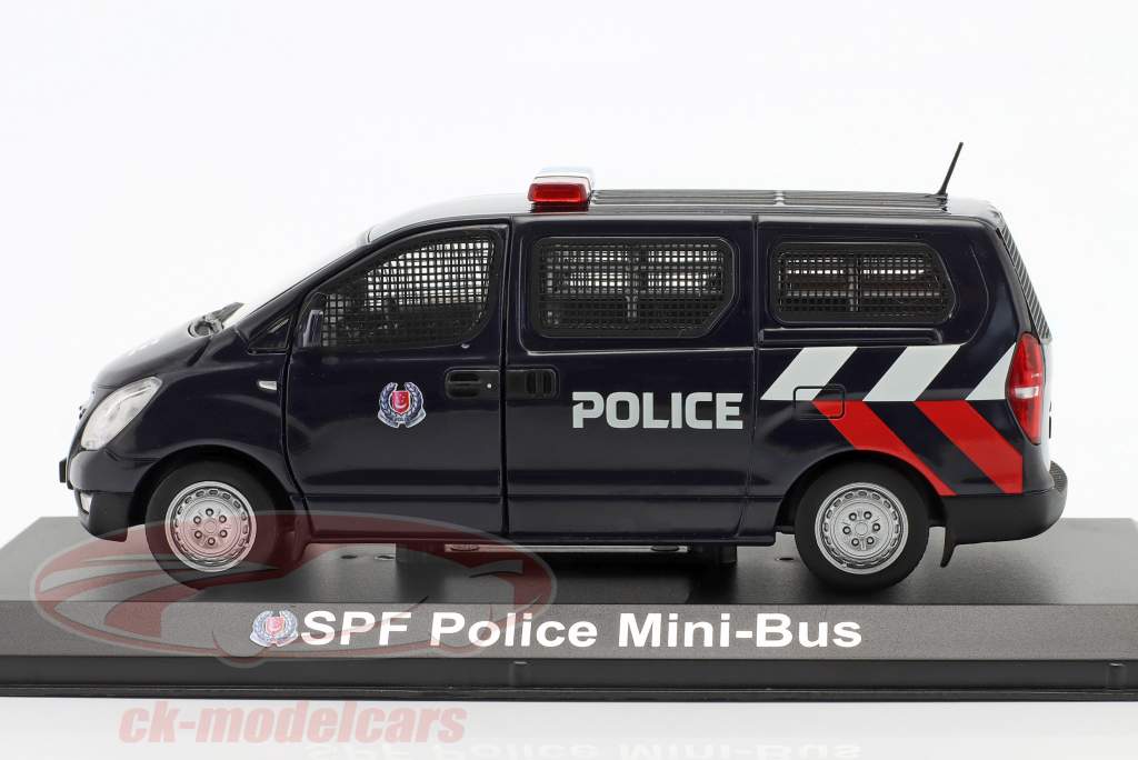 Mini-Bus SPF 警察 シンガポール 濃紺 1:43 Ixo
