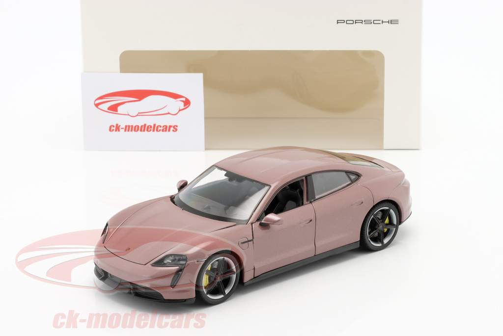 Porsche Taycan Turbo S Baujahr 2020 frozenberry metallic 1:24 Welly