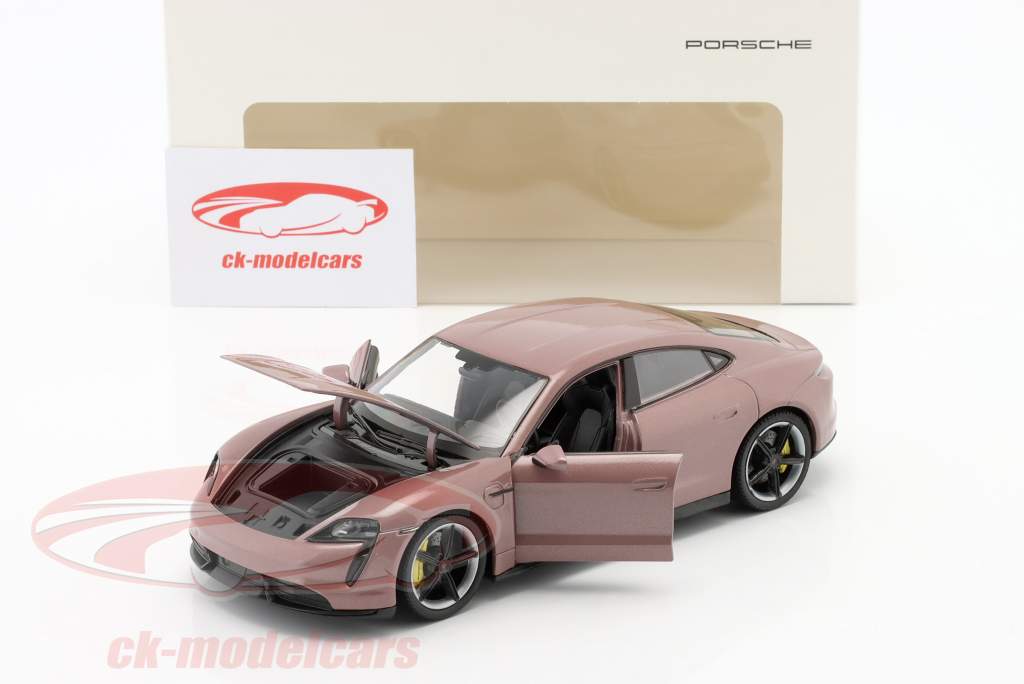 Porsche Taycan Turbo S Baujahr 2020 frozenberry metallic 1:24 Welly
