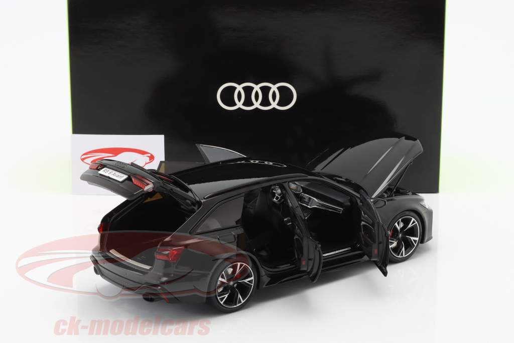 Audi RS 6 Avant (C8) Baujahr 2021 schwarz 1:18 KengFai