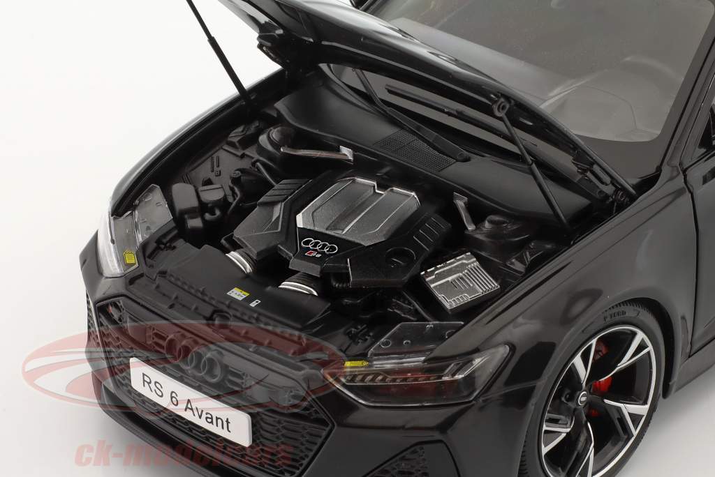 Audi RS 6 Avant (C8) Baujahr 2021 schwarz 1:18 KengFai