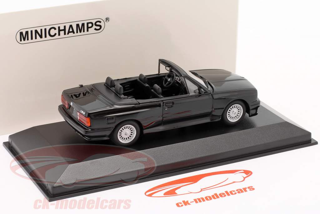 BMW M3 (E30) Convertible year 1988 glossy black 1:43 Minichamps