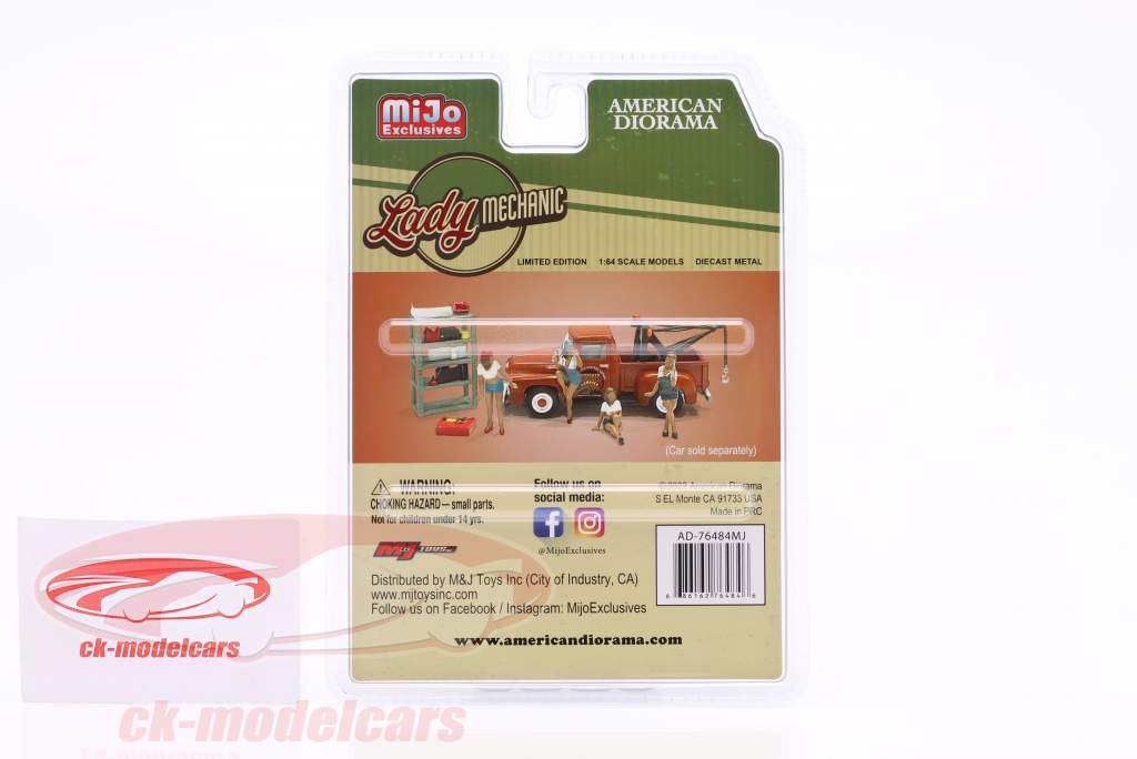 Lady mechanic figure set 1:64 American Diorama