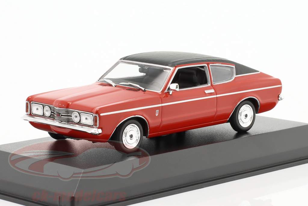 Ford Taunus Coupe Byggeår 1970 rød / sort 1:43 Minichamps