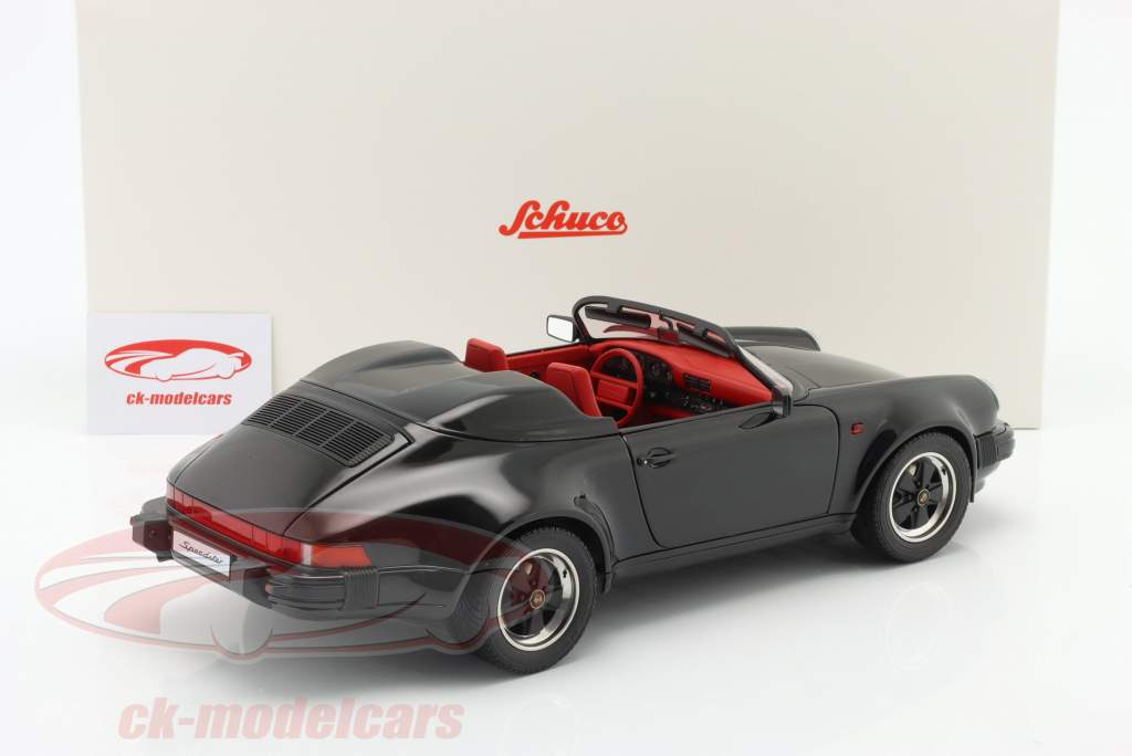 Porsche 911 Speedster Año de construcción 1989 negro 1:12 Schuco