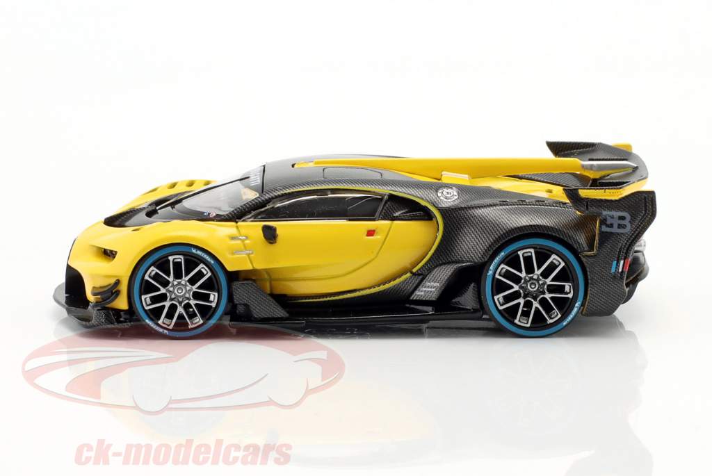 Bugatti Vision Gran Turismo LHD желтый / углерод 1:64 TrueScale