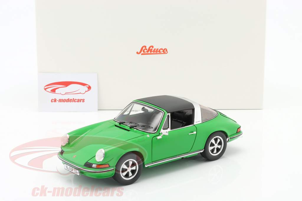 Porsche 911 S Targa hugorm grøn 1:18 Schuco