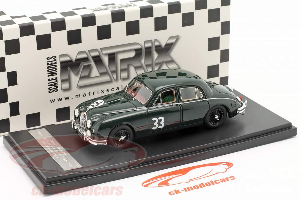 Jaguar 3.4 Litre #33 gagnant Silverstone Daily Express Trophy 1958 M. Hawthorn 1:43 Matrix