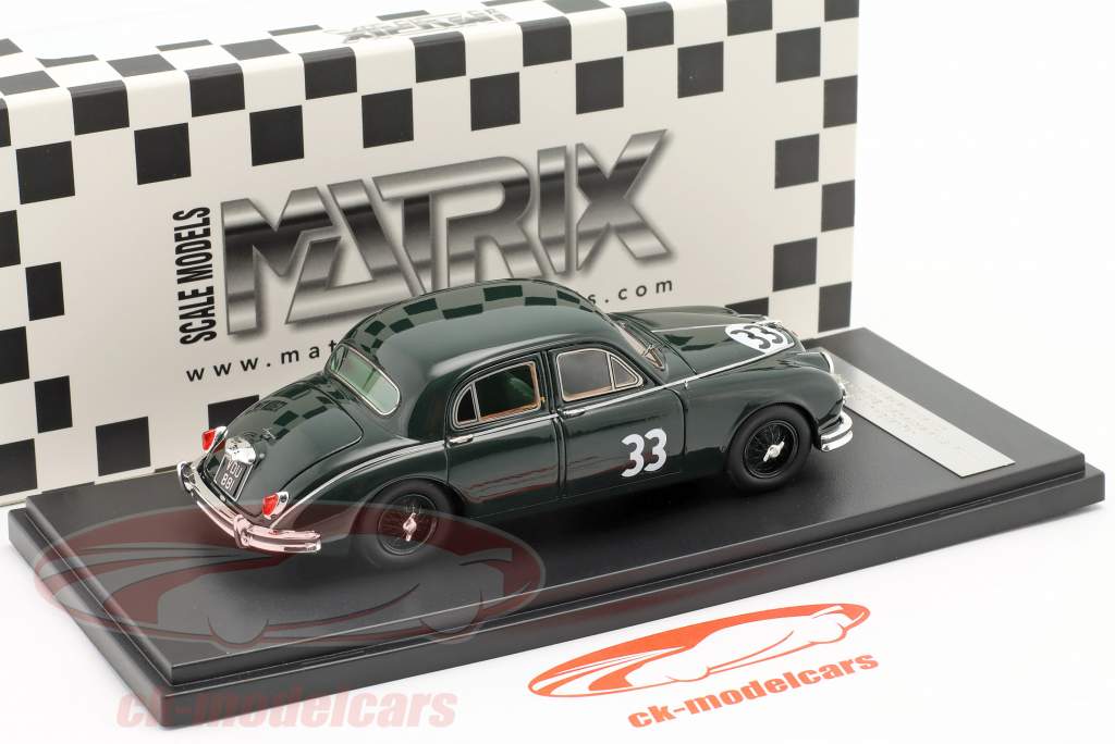 Jaguar 3.4 Litre #33 gagnant Silverstone Daily Express Trophy 1958 M. Hawthorn 1:43 Matrix