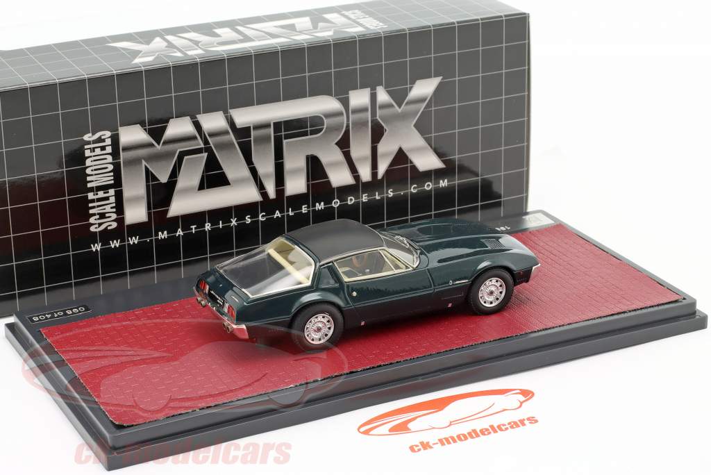 Jensen Nova by Vignale Byggeår 1967 mørkegrøn metallisk 1:43 Matrix