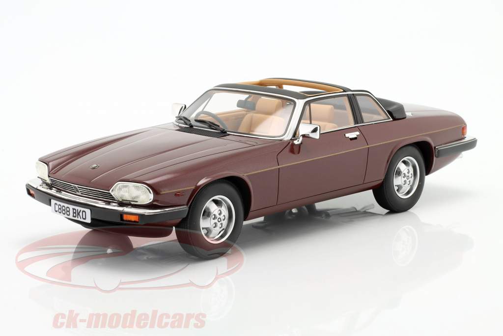 Jaguar XJ-SC RHD bouwjaar 1983 donkerrood metalen 1:18 Cult Scale