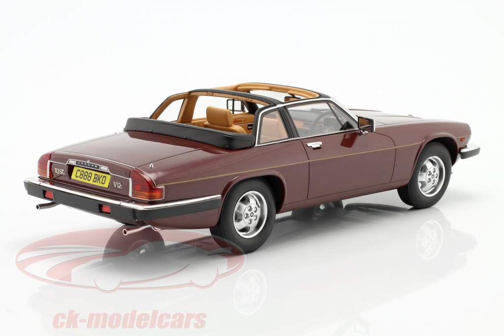 Jaguar XJ-SC RHD bouwjaar 1983 donkerrood metalen 1:18 Cult Scale