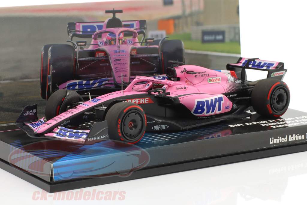 Fernando Alonso Alpine A522 #14 Бахрейн GP формула 1 2022 1:43 Minichamps