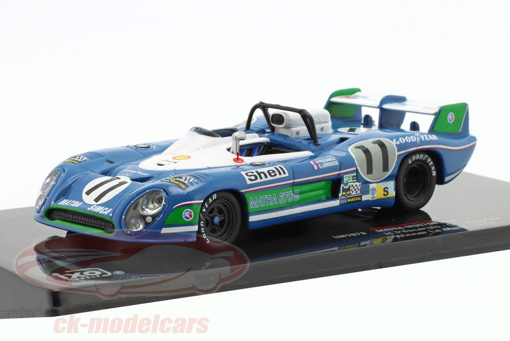 Matra MS670B #11 vincitore 24h LeMans 1973 Pescarolo, Larrousse 1:43 Ixo