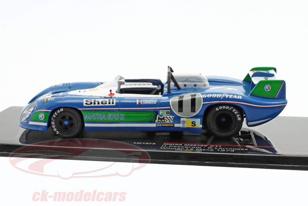 Matra MS670B #11 vincitore 24h LeMans 1973 Pescarolo, Larrousse 1:43 Ixo