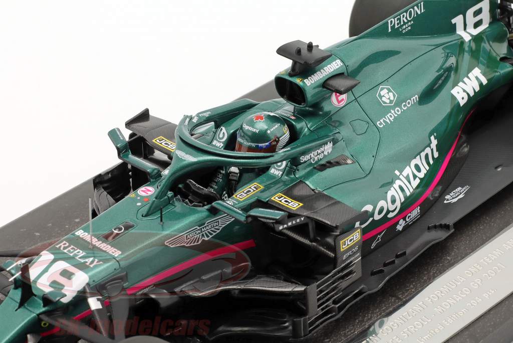 Lance Stroll Aston Martin AMR21 #18 8 Monaco GP formel 1 2021 1:18 Minichamps