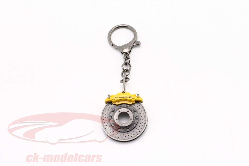 Porsche porte-clés disque de frein jaune