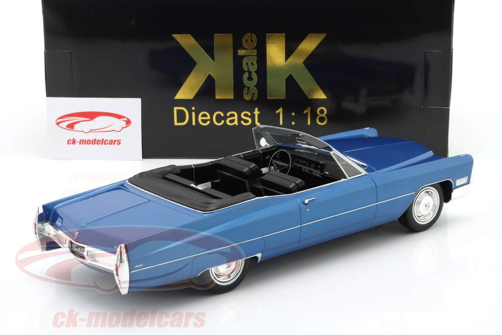 Cadillac DeVille Byggeår 1967 blå metallisk 1:18 KK-Scale