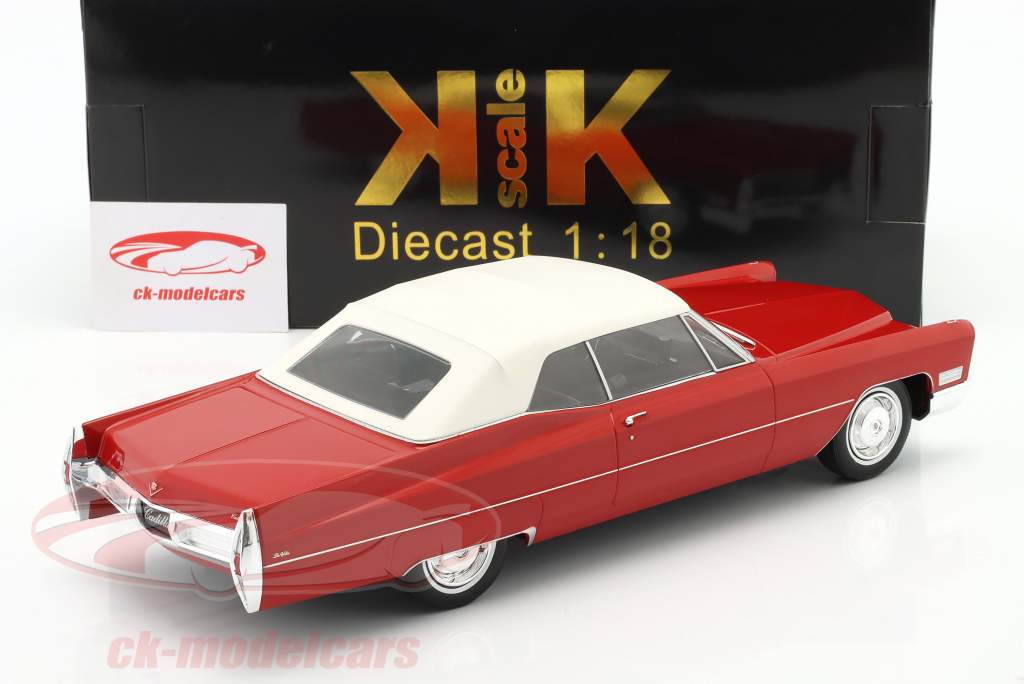 Cadillac DeVille Met zachte bovenkant bouwjaar 1967 rood 1:18 KK-Scale
