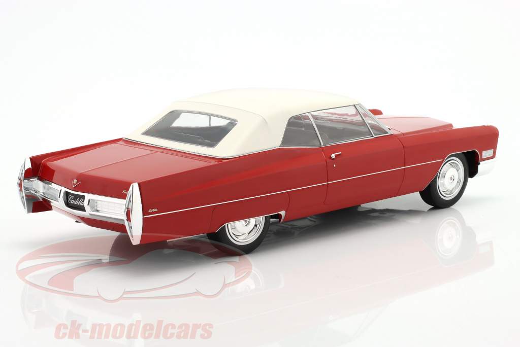 Cadillac DeVille avec capote Année de construction 1967 rouge 1:18 KK-Scale