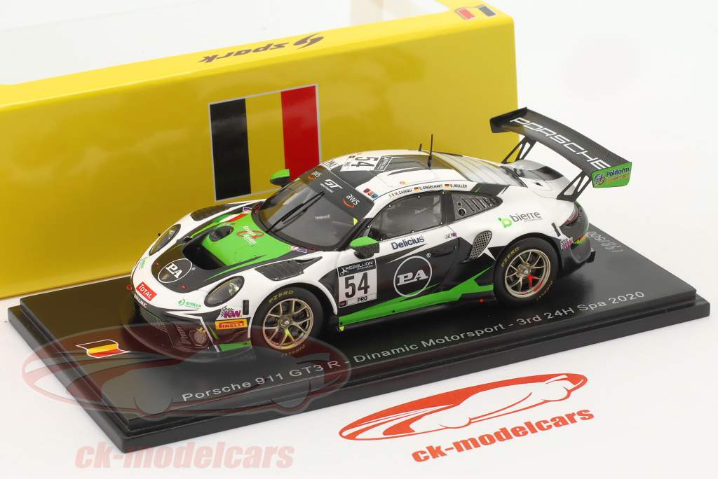 Porsche 911 GT3 R #54 3 24h Spa 2020 Cairoli, Engelhart, Müller 1:43 Spark