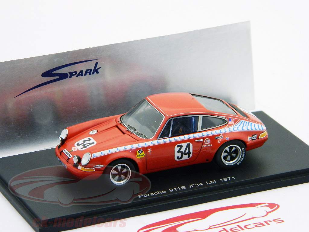 ポルシェ911S＃34ルマン24時間1971ジョンソン/フォーブスロビンソン1時43分スパーク