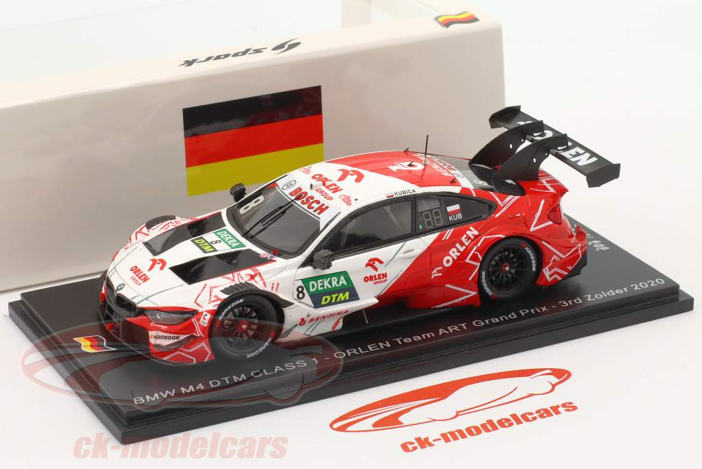 BMW M4 DTM #8 R. Kubica 3rd DTM Zolder 2020 ORLEN Team ART 1:43 Spark