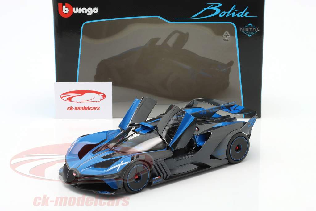 Bugatti Bolide W16.4 year 2020 blue / carbon 1:18 Bburago