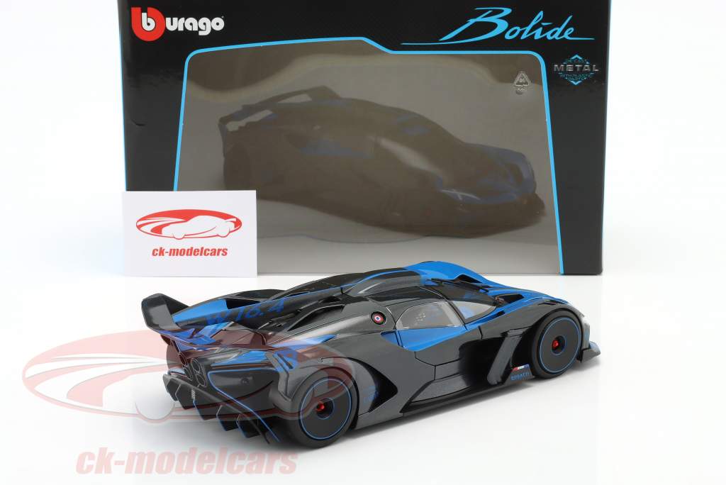 Bugatti Bolide W16.4 year 2020 blue / carbon 1:18 Bburago