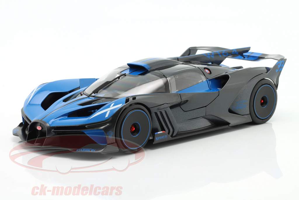 Bugatti Bolide W16.4 建设年份 2020 蓝色的 / 碳 1:18 Bburago