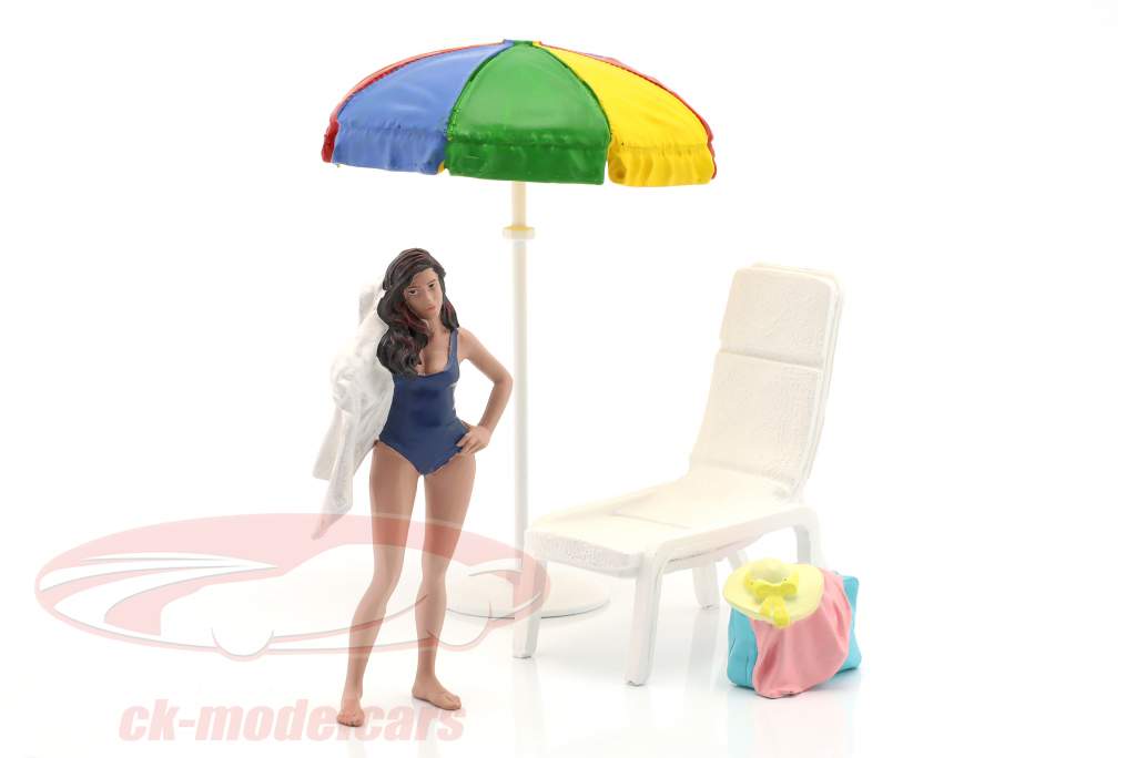 plage Les filles Accessoires Positionner 1:18 American Diorama