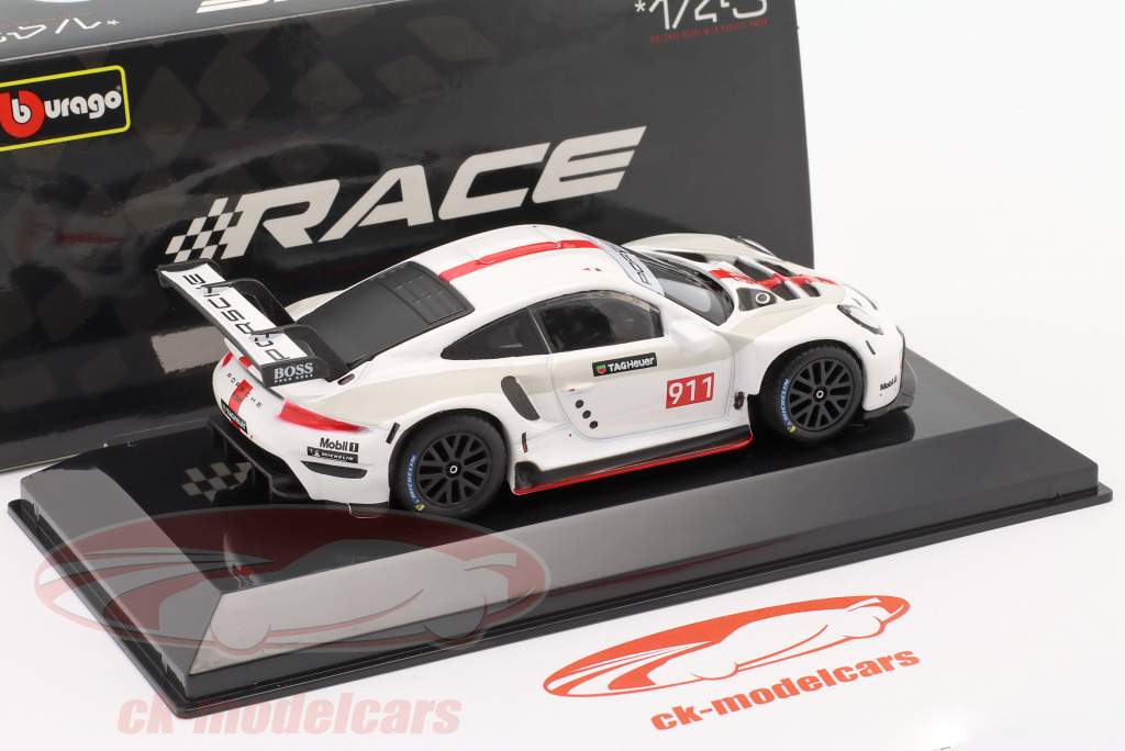Porsche 911 RSR GT #911 weiß / rot 1:43 Bburago